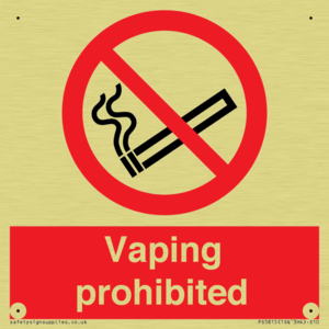 Vaping prohibited